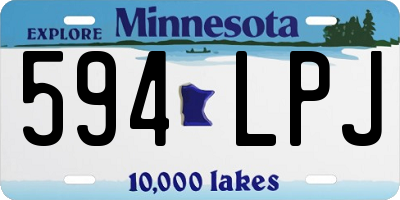 MN license plate 594LPJ