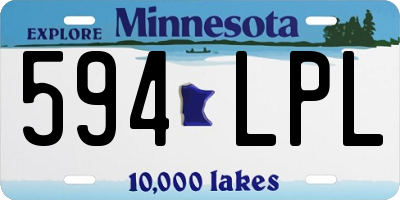 MN license plate 594LPL