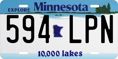 MN license plate 594LPN