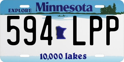 MN license plate 594LPP