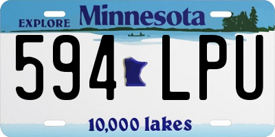 MN license plate 594LPU