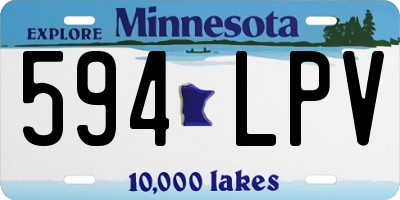 MN license plate 594LPV