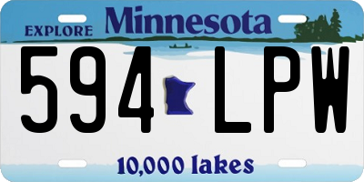 MN license plate 594LPW