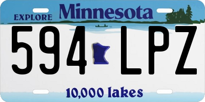 MN license plate 594LPZ