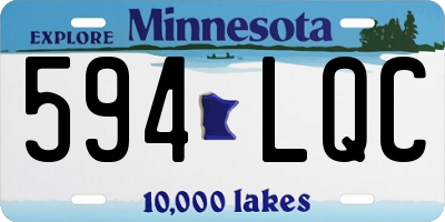 MN license plate 594LQC