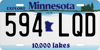 MN license plate 594LQD