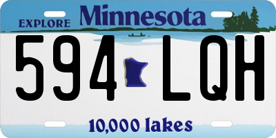 MN license plate 594LQH