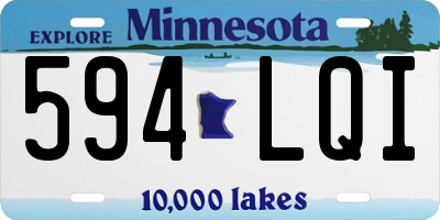 MN license plate 594LQI