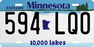MN license plate 594LQO