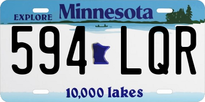 MN license plate 594LQR