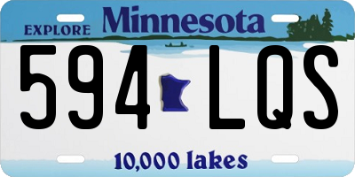 MN license plate 594LQS
