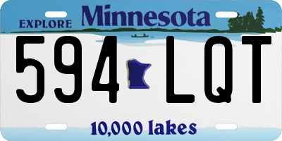 MN license plate 594LQT