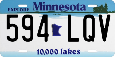 MN license plate 594LQV