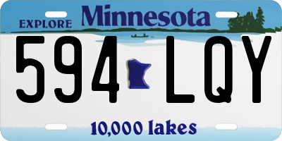 MN license plate 594LQY