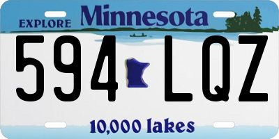 MN license plate 594LQZ