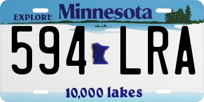 MN license plate 594LRA