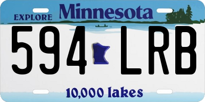 MN license plate 594LRB
