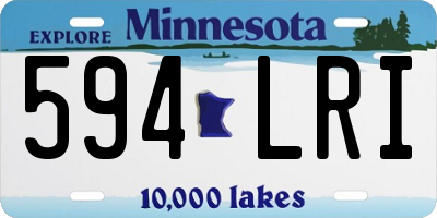 MN license plate 594LRI