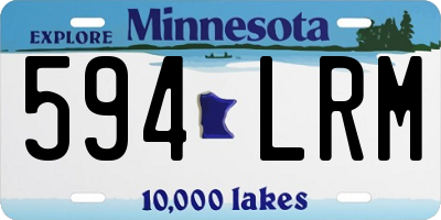 MN license plate 594LRM