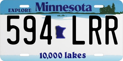 MN license plate 594LRR