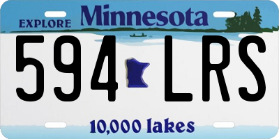 MN license plate 594LRS