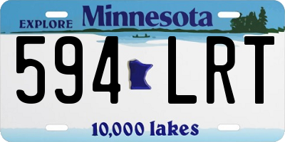 MN license plate 594LRT