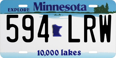 MN license plate 594LRW