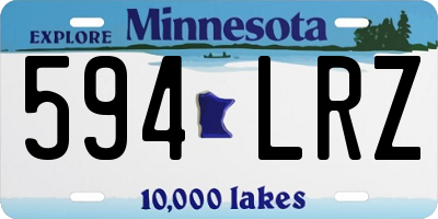 MN license plate 594LRZ