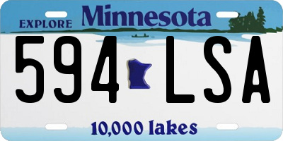 MN license plate 594LSA