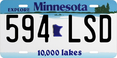 MN license plate 594LSD