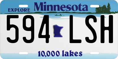 MN license plate 594LSH
