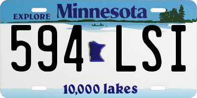 MN license plate 594LSI