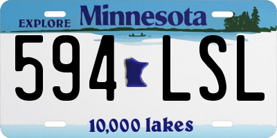 MN license plate 594LSL