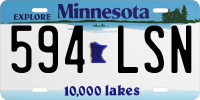 MN license plate 594LSN