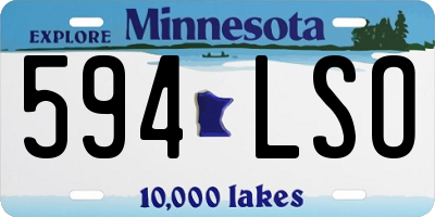 MN license plate 594LSO
