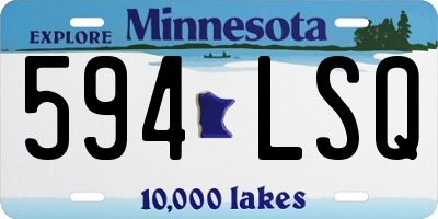 MN license plate 594LSQ