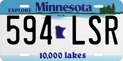 MN license plate 594LSR