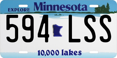 MN license plate 594LSS