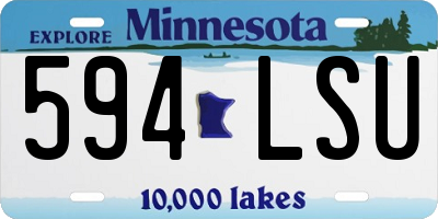 MN license plate 594LSU