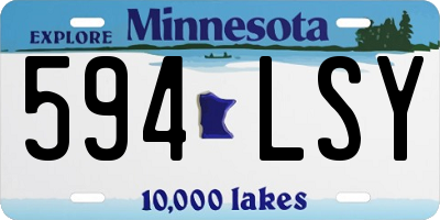MN license plate 594LSY