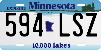 MN license plate 594LSZ