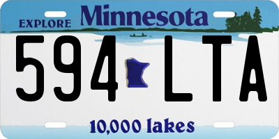 MN license plate 594LTA