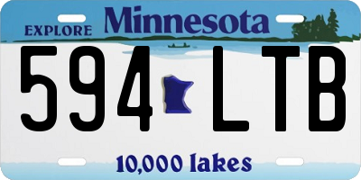 MN license plate 594LTB