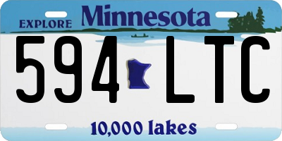 MN license plate 594LTC
