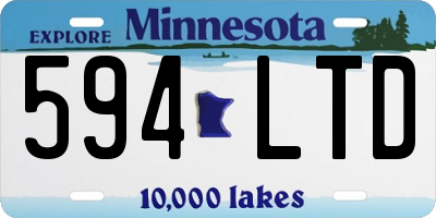MN license plate 594LTD