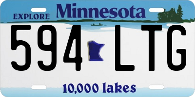 MN license plate 594LTG