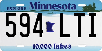 MN license plate 594LTI