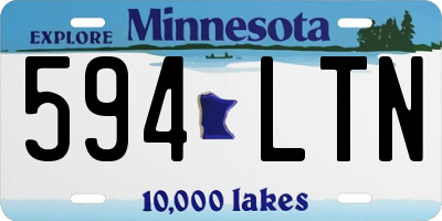 MN license plate 594LTN