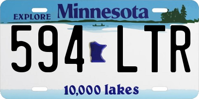 MN license plate 594LTR