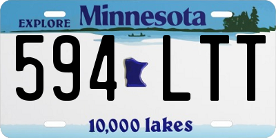 MN license plate 594LTT